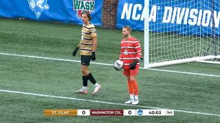 Full college soccer game  NCAA DIII Mens Soccer semi final St Olaf v Washington College soccer [upl. by Tenner]