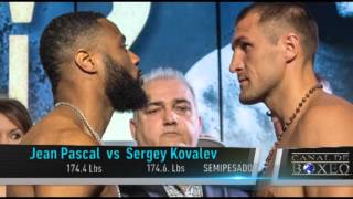 Pesaje Sergey Kovalev vs Jean Pascal II [upl. by Syah]