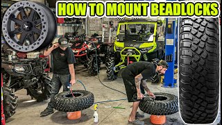 How to mount Tires on Beadlock Wheels at Home by Yourself  SXSATVUTVJeepTruck [upl. by Toille833]