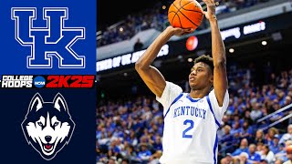 Kentucky vs UConn  College Hoops 2K25 Simulation [upl. by Swartz625]