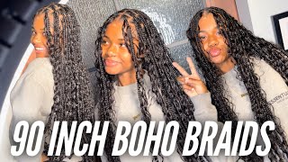 These 90quot Bohemian Braids WENT VIRAL  ALL THE TEA on Boho Braids  Dopeaxxpana [upl. by Oirelav]