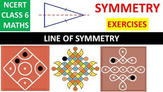 Symmetry Exercises Class 6 Part 2  Chapter 9 NCERT Math [upl. by Solakcin]