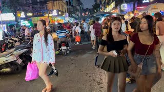 Phnom Penh Street 136  Walking Tour 4k  Cambodia Tourism 2024 [upl. by Riggall645]