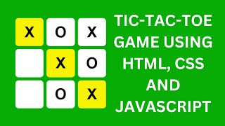 Tic Tac Toe Game using HTML CSS and JavaScript  JavaScript Game [upl. by Felike]