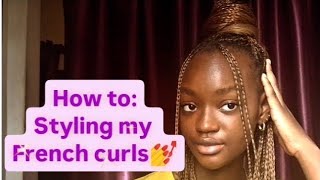 How to style your braids half up half down styles [upl. by Aznofla]