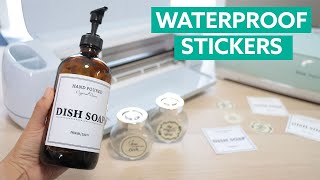 Cricut  Cómo hacer Waterproof Stickers  Pegatinas Impermeables  Laminados [upl. by Aed]