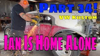 Part 34 1968 VW Radical Kustom 👽 Ian Roussel Gets Into The Structure Of The Door [upl. by Aihcila]