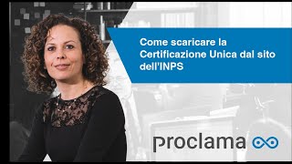 Come SCARICARE la Certificazione Unica 2024 dal sito dellINPS [upl. by Ziladnerb]