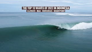 The BEST 10 Waves of 2022 in Indonesia NIASBALIMENTAWAISDESERTPOINT  RAWFILES [upl. by Eedyak]