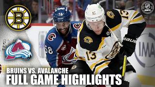 Boston Bruins vs Colorado Avalanche  Full Game Highlights  ESPN NHL [upl. by Ayyn]