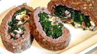 Hackfleischrolle mit Spinatfüllung  Video Anleitung  Rezept [upl. by Annahsor]