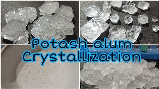 Preparation of Potash Alum  White Vitriol  K2SO4Al2SO4324H2O  Crystallisation MakingFitkari [upl. by Ayidan435]