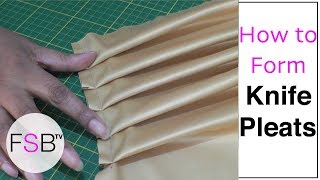 Forming Knife Pleats [upl. by Laurette]