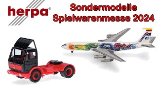 🚗 Herpa Modellauto Sondermodelle Spielwarenmesse 2024  75 Jahre Herpa [upl. by Adyaj]