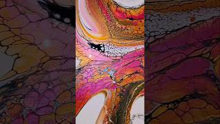 AMAZING Fluid Acrylic Paint Cell Reaction 😍 pourpainting abstractart fluidart artdemo [upl. by Crofton]