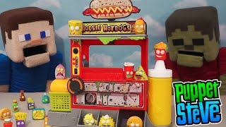 The Grossery Gang Season 2 Horrid Hot Dog Playset Unboxing Shopkin Puppet Steve [upl. by Groot]