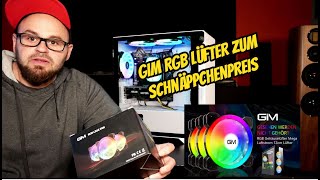 GIM RGB LED Lüfter mit Steuerung  Review  Test  bezahlbarer RGB Lüfter für ein schmalen Taler [upl. by Aniger90]