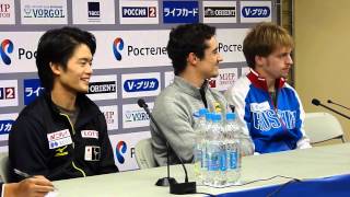 Rostelecom Cup 2014 Press conference after mens SP [upl. by Octavie153]