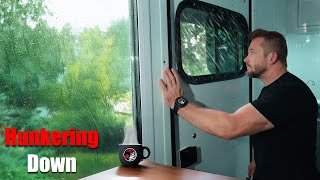 ASMR Severe Storm Camping in an OffGrid Cabin  Heavy Rain Thunder and Lightning [upl. by Budding985]