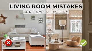 10 Living Room Interior Design Mistakes amp How To Fix Them [upl. by Nodanrb]