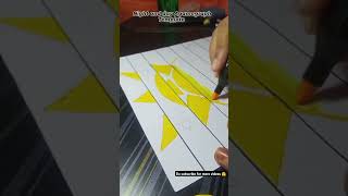 Night and day Agamograph TemplateDrawing for beginners artist subscribe shortviralvideo marker [upl. by Crystie]