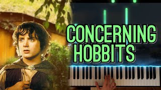 CONCERNING HOBBITS piano cover arr Andrew Wrangell [upl. by Mufinella719]