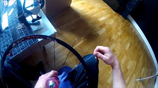 How to lace a Front wheel radial spoke lacing [upl. by Farman]