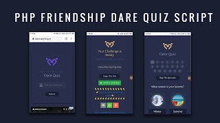 🤜 🤜 PHP Friendship Dare Quiz script  Dare 2019 PHP script  💕💕💕 [upl. by Emmerich]