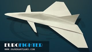 Como hacer un Avion de Papel que Vuela Mucho  muy rapido  Eurofighter [upl. by Nnayd]