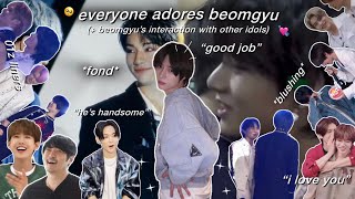 everyone adores beomgyu  beomgyu interaction with other idols [upl. by Anatnahs]