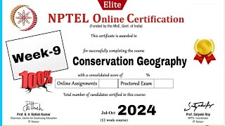 Conservation Geography Week  9 Assignment Answers  NPTEL 2024 [upl. by Emirej]