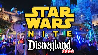 Star Wars Nite at Disneyland 2023  Event Highlights Characters Lightsaber Ceremony amp Fireworks [upl. by Ringsmuth]