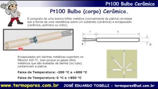 Termometria Temperatura Termoresistência Pt100 Bulbo Cerâmico características e Termologia Física [upl. by Gujral]