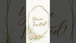 VIDEO WEDDING INVITATION  Digital Invitation Sample [upl. by Sivrup]