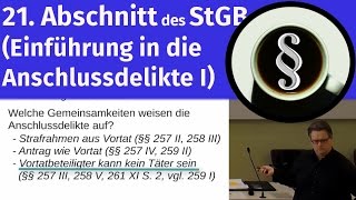 21 Abschnitt des StGB Einführung in die Anschlussdelikte I [upl. by Peggir764]