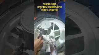 Repaint white gloss velg Vario mental baja gak tuh yang ngerepaint malam hari [upl. by Esinek]