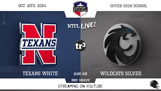 NTFL Youth Football  Northwest Texans White at Wildcats Silver 3rd Grade10121100 Denton Guyer HS [upl. by Ecniv779]