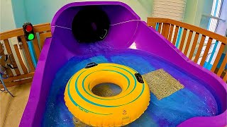 The Serengeti Spinner Water Slide at Kalahari Indoor Water Park Texas [upl. by Yolande329]