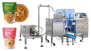 Viscous Cooking Curry Paste Sauce Mini Doypack Filling Sealing Machine For Retort Pouch [upl. by Farhsa]