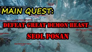 MIR4  Main Quest Defeat Great Demon Seol Posan [upl. by Yesnil]