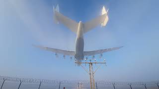 9012022 Antonov An225 Mriya landing in the fog at Rzeszow Airport [upl. by Crystal880]