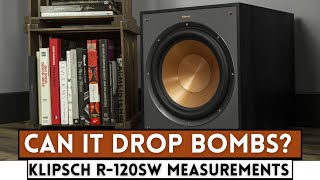 Klipsch R120SW Subwoofer Measurements  Does it Bring the Bass to Your Home Theater [upl. by Cirad]