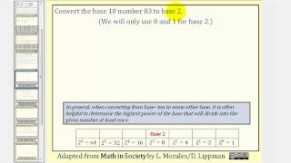 Convert Numbers in Base Ten to Different Bases Remainder Method [upl. by Kimbell282]