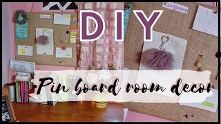 DIY PIN BOARD with cardboard  CUTE PIN IDEAS  CUTE ROOM DECOR MEMO BOARD WITHOUT CORK  THESHARON [upl. by Kovacs]