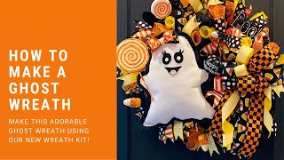 How to Make a Ghost Halloween Wreath [upl. by Bucella202]