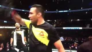 Fabricio Werdum kicks Travis Brownes coach Edmond Tarverdyan in the Chest after fight [upl. by Notslar]