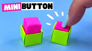 How to make MINI origami BUTTON TOY NO GLUE origami pop it origami fidget toy [upl. by Ehctav139]