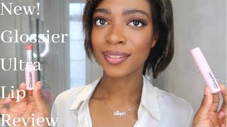 New Glossier Ultralip Review Swatches  Demo [upl. by Nirre593]