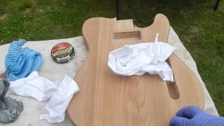 Pitbull Guitar build  part 2 staining body [upl. by Newman]