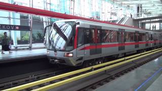 Metro Praha  Prague at station Střížkov Linka C HD [upl. by Laicram]